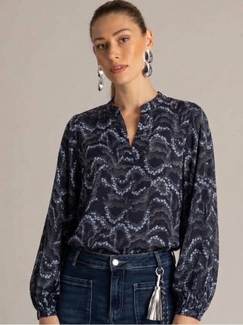 WARM NY $250 • 17.5" PTP / XS • Dotted Wave Print
Blouse fall 2019
